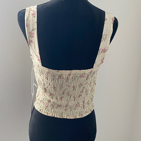 Floral Cream Women's Top - Picture 3 of 5